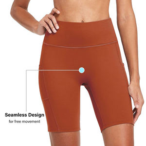 Shorts Deportivos de Cintura Alta para Mujer, Transpirables, de Secado Rápido, para Yoga, Ejercicio, Running, Gimnasio, Spandex/Nylon, Venta al Por Mayor, Alta Calidad - Product Image 1