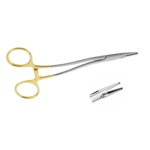 Portaagujas de madera Crile al por mayor, TC 16cm, curvado, de carburo de tungsteno y acero inoxidable, instrumento quirúrgico de precisión - Product Image 2