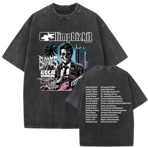T-shirt pour homme Vintage Limp Bizkit Coupe classique Style streetwear Respirant Séchage rapide Coton lourd 300g - Product Image 2