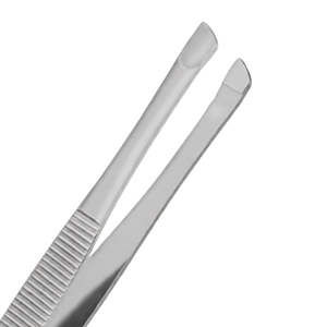 Pince à épiler pour sourcils 3,5″ à pointe oblique avec poignée antidérapante en acier inoxydable, outil de précision pour l'épilation des sourcils, Salon Pro Professional - Product Image 4