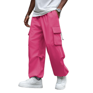 Wholesale Men's Casual Fashion Cargo Pants Baggy Multi Pocket Wide Leg Side Design High Quality Fabric Cargo Pants for men - Product Image 5