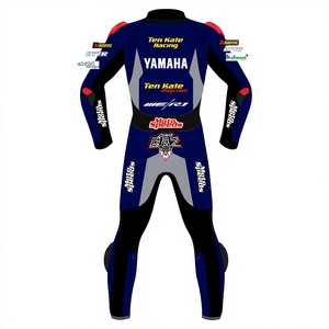 Traje de Carreras Loris Baz WSBK Ramaha MotoCP de Cuero Vacuno y Canguro de 1.3mm, Mono de Motociclismo con Protección CE - Product Image 2