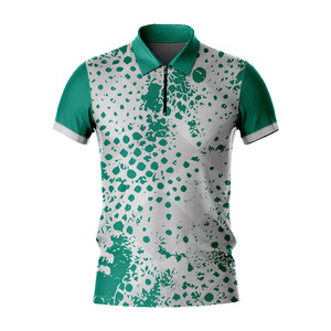 เสื้อโปโล OEM พิมพ์ลายทั่วตัว แห้งเร็ว แขนสั้น ผ้ายืด 8% สแปนเด็กซ์ 92% โพลีเอสเตอร์ คุณภาพสูง สำหรับกอล์ฟ รับผลิตตามแบบ - Product Image 3