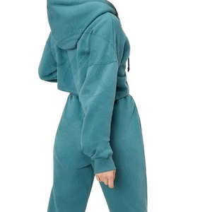 เสื้อฮู้ดครอปท็อปสีตามสั่ง คุณภาพสูง ทรงเข้ารูป รับสกรีนโลโก้ - Product Image 3