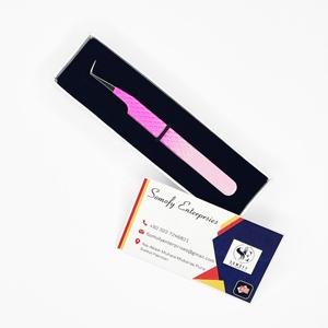 Pince à épiler professionnelle Somofy Enterprises avec logo personnalisé, en acier inoxydable de haute qualité, pointe lisse à 90 degrés, précision durable - Product Image 4