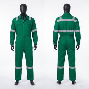 Combinaison de travail imperméable réfléchissante verte pour hommes, uniforme de sécurité en polyester, bandes de sécurité haute visibilité, vêtements de travail de sécurité - Product Image 1