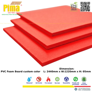 Panneaux décoratifs ignifuges en mousse PVC WPC de couleur personnalisée, épaisseur 5 mm, densité 0,6 g/cm³, pour publicité extérieure Living Pima - Product Image 3