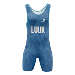 Combinaison de lutte américaine professionnelle, vêtements de lutte personnalisés pour équipe, combinaison de compression par sublimation, fournisseur OEM en gros - Product Image 2