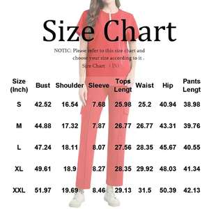 Tenues médicales personnalisées : Blouse d'infirmière à manches courtes, ensemble de blouses médicales extensibles et ajustées - Product Image 5