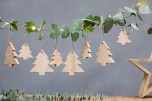 Juego de Adornos Navideños de Madera Románticos, Decoración Natural para Mesa, Ecológica, para Fiestas y Reuniones Familiares - Product Image 2