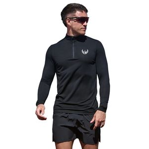 <b>Mens</b> Mock Neck Performance Training Top Long Sleeve Athletic Compression <b>Pullover</b> Gym Running Sportswear Shirt - Product Image 1