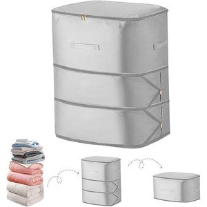 Sacchi Salvaspazio Ultra Compatti a 3 Strati per Piumoni, Sacchi Contenitori Auto-Sottovuoto con Cerniera, Grande Capacità per Coperte e Vestiti - Product Image 1