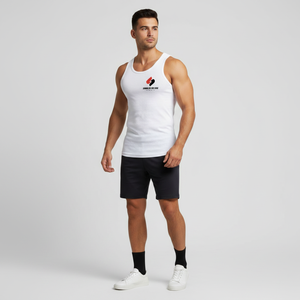 Débardeur en coton pour homme, logo personnalisé, veste sans manches pour la gym et le fitness, respirant, léger, décontracté, pour l'été, vêtements de sport - Product Image 5