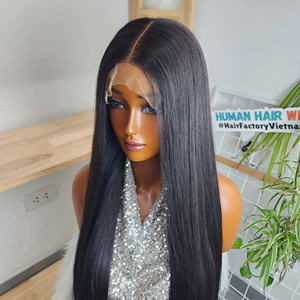 Mejor Precio al por Mayor: Peluca de Cabello Humano Virgen Vietnamita de 28 Pulgadas con Cierre de Encaje HD, Color Natural, Liso Sedoso y Ondulado - Product Image 3