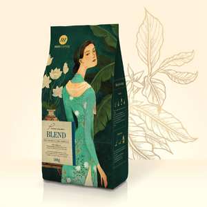 OEM ODM, el mejor productor de café de Vietnam, de la finca a la taza. Café tostado de mezcla Robusta y Arábica, granos enteros premium y molido. - Product Image 1