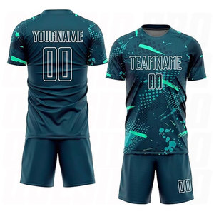 เสื้อฟุตบอลแบบกำหนดเองสำหรับผู้ชายและเยาวชน ออกแบบส่วนตัว พิมพ์ชื่อทีม หมายเลข โลโก้ เสื้อกีฬาระบายอากาศได้ดีสำหรับการฝึกซ้อม - Product Image 1