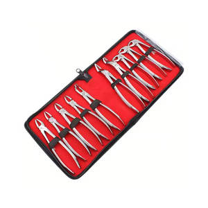 Kit de 10 pinces d'extraction dentaire manuelles en acier inoxydable, ergonomiques, pour adultes, outils chirurgicaux pour dentistes - Product Image 1
