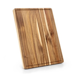 เขียงไม้รูปวงรีพร้อมด้ามจับ แผ่นรองตัดในครัวแบบชิ้นเดียว - Product Image 6
