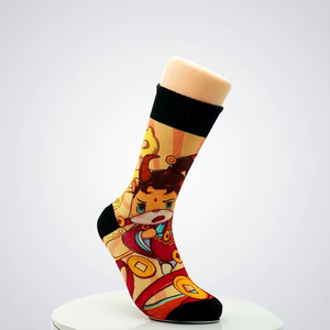 2026 Customizable Dress <b>Sock</b> <b>Hot</b> Selling Digital Printed Cartoon Pattern New Design - Product Image 1
