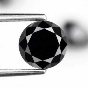 Minerales Raros, Diamante Natural Suelto de Corte Redondo Negro Intenso de 1.00CT, Pulido a Mano, con Certificado GIA, para la Elaboración de Joyería - Product Image 1