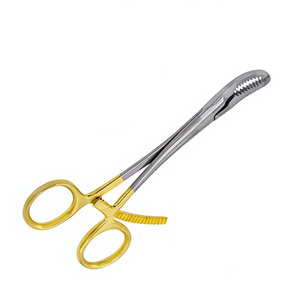 Pinzas para Huesos de Calidad Premium, Curvas y Dentadas, de 5.5 Pulgadas, Chapadas en Oro, Instrumento Quirúrgico Ortopédico de Acero Inoxidable Alemán - Product Image 4