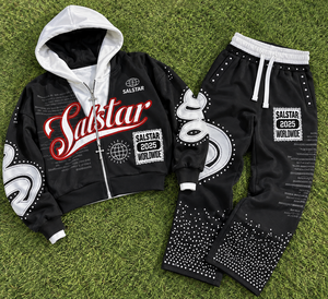 Ensemble de survêtement oversize pour femme avec logo personnalisé, sweat à capuche streetwear et pantalon de jogging large, tenue décontractée et sportive 2 pièces OEM - Product Image 6
