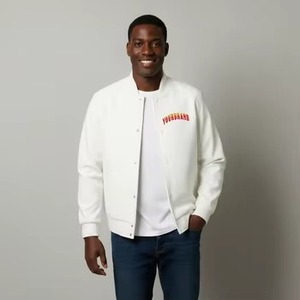 Nouvelle arrivée : veste d'hiver en laine de haute qualité pour homme, logo imprimé DTF personnalisé, devant en toile, doublure en polyester, veste varsity à vendre - Product Image 1