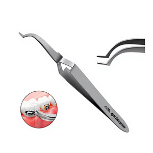 Apto Enterprises AE-13687 Pinza para Tubo Bucal de Brackets Linguales de Ortodoncia, Instrumento Dental Manual Clase I con Certificación CE para Hospital - Product Image 1