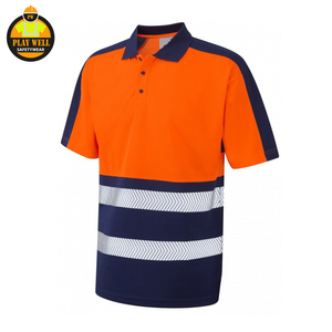 <b>Construction</b> Safety Reflective Polo Shirt for Traffic Work <b>Overalls</b> Hi Vis Work Polo Shirt - Product Image 4