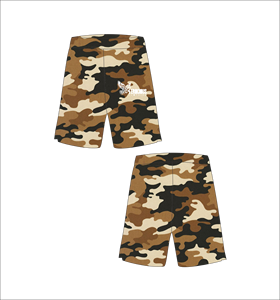 Shorts de basket-ball marron personnalisés, vêtements de sport en mesh athlétique - Product Image 1
