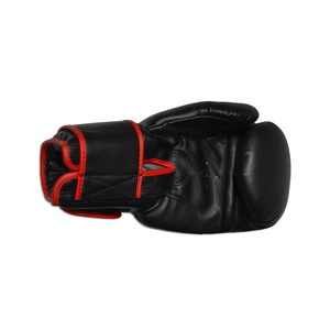 Professional Boxer's Shiny Leather Lace-Up Closure Adjustable Wrist Strap <b>16</b> <b>oz</b> Premium Handmade Boxing <b>Gloves</b> - Product Image 3