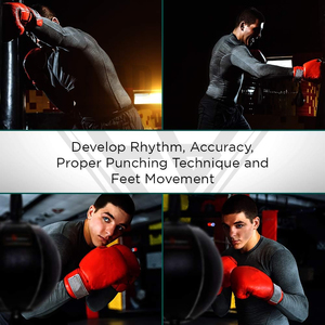 Ballon de boxe sur mesure en cuir, de plafond au sol, pour entraînement de réflexe et de réaction, idéal pour la gym à domicile et la vente en gros - Product Image 6