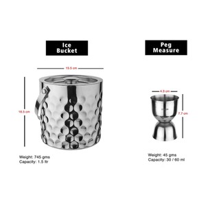 Juego de Coctelera Premium Dorado, Kit de Barman |   Utensilios de Bar de Alta Calidad con Base de Madera |   Equipo Profesional de Mixología al por Mayor - Product Image 3