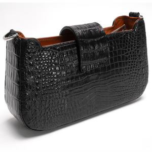 2025 nuevo diseño de moda para mujer, bolso de hombro de cuero de cocodrilo genuino de alta calidad, bolsos de fábrica duraderos con cremallera para mujer - Product Image 6