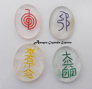 Gemstone <b>Crystal</b> Quartz Through-Carved Heart Stones Reiki <b>Set</b> Waterproof Feng Shui for Healing Holiday Gift Wholesale Buy Online - Product Image 3
