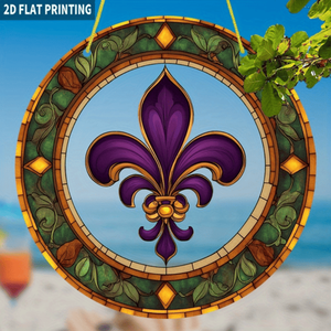 CIFbuy Décoration Suspendue Ronde en Acrylique Style Vitrail Attrape-Soleil pour la Maison, Carnaval et TikTok, pour Temu Pick Serv - Product Image 3