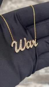 Joyería Estilo Hip Hop Rapper, Personalizada con Diamantes VVS Cultivados en Laboratorio, Colgante Clásico con Letra Inicial Chapado en Oro para Hombre y Mujer, Plata 925 - Product Image 2