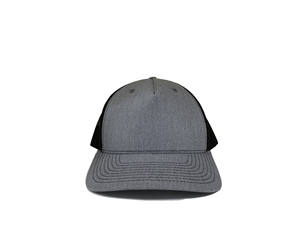 Casquette Trucker Tendance Bicolore Gris Anthracite 5 Panneaux avec Logo Patch PVC Personnalisé, Casquette en Maille Respirante pour le Sport, Fournisseur en Gros - Product Image 3
