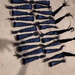 Lot de poils de buffle naturels bruts noirs pour artisanat, poils de queue de bœuf longs et naturels pour la fabrication de brosses - Product Image 4
