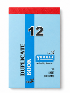 Youraj Duplicate <b>Book</b> 100 + 100 CARBON Pages | No 12 Duplicate <b>Book</b> 100 ruled + 100 Plain Pages (White) - Product Image 1