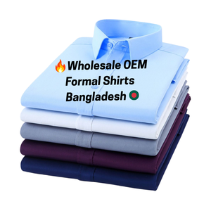 High Quality Cotton Long Sleeve <b>Dress</b> Shirts for <b>Men</b> Business Career Formal Print Style XL Size Made in Bangladesh - Product Image 1