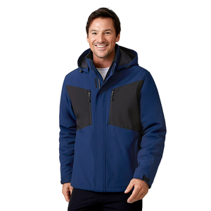 OEM Men’s Hooded Softshell Jackets <b>Waterproof</b> Windproof Outdoor <b>Winter</b> Warm Workwear Sports Gym <b>Coats</b> - Product Image 1