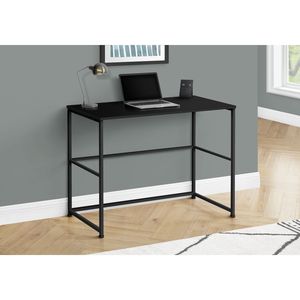 Scrivania per Computer Contemporanea Nera da 40 Pollici con Cassetti Portaoggetti, Set per Ufficio Domestico, Laminato Nero e Metallo per Lavoro - Product Image 5