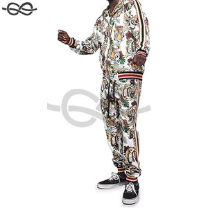 Survêtements pour hommes en coton 100% avec logo personnalisé, ensemble veste et pantalon, survêtement de jogging en tissu polaire, prix de gros - Product Image 5