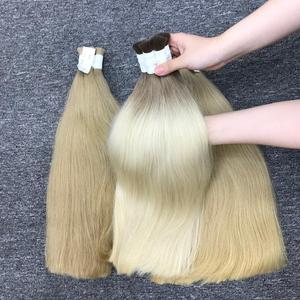 Lot de gros d'extensions de cheveux Remy droites toutes couleurs vierges invisibles pour perruques lace frontal perruques style vague tressée - Product Image 1