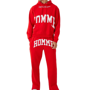 Trajes Deportivos Transpirables para Hombre, 2025, de la Mejor Calidad, 100% Algodón, Talla Grande, con Logotipo Personalizado y Estampado Desgastado por el Sol - Product Image 1