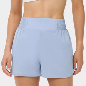 Shorts de Verano Personalizados al por Mayor para Mujer, Shorts Casuales de Algodón de Color Sólido - Product Image 4