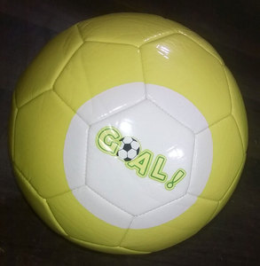 Ballon de football jaune et blanc pour l'entraînement et les matchs, avec logo personnalisé - Product Image 3