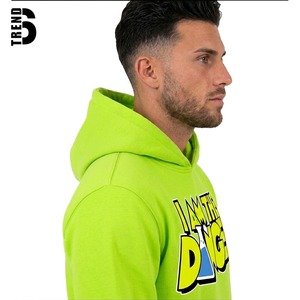 Sudadera con Capucha de Color Sólido 100% Algodón para Hombre, Ropa Casual Urbana, Transpirable, Ecológica, Servicio OEM, Marca Privada, MOQ Bajo - Product Image 2