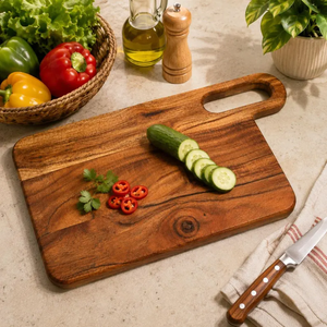 Planche à découper/à servir en bois de qualité alimentaire supérieure pour fromage et pain - Product Image 1